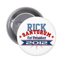 Rick Santorum 2012 Pinback Buttons