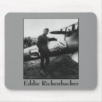 Rickenbacker Posing With His Plane