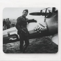 Rickenbacker Posing With His Plane