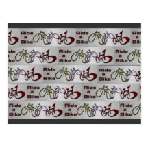 Ride a Bike Post Card