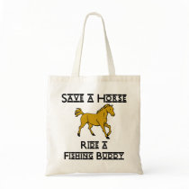 ride a fishing buddy tote bag
