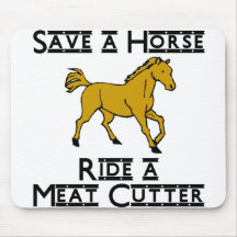 ride a meat cutter mousepads