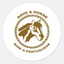 Ride A Portuguese Stickers