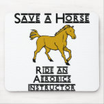 ride an aerobics instructor mouse pads