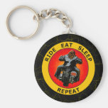 RIDE, EAT, SLEEP, REPEAT KEYCHAINS