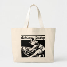 Ride Em Cowboy Cowgirl Canvas Bag