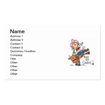 Ride Em Cowgirl T-shirts and Gifts Business Card Template