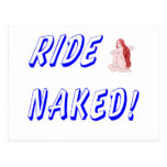 ride naked post cards