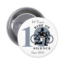 Ride of Silence 10th Annual Commemoration Button