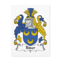 Rider Family Crest Post Cards