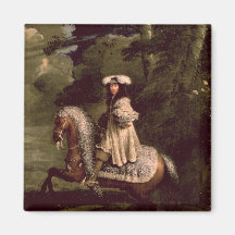 Rider in Blue Fridge Magnet