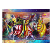 RIDERS IN THE NIGHT ,bright vibrant blue sparkles Personalized Announcements