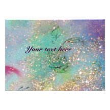RIDERS IN THE NIGHT Elegant Party ,blue sparkles Invitations