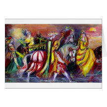 Riders in the Night Greeting Card