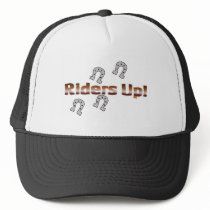 riders up! silver horseshoes mesh hats