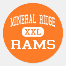 Ridge minéral - RAM - haut - Ridge minéral Ohio Autocollant Rond