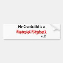 Ridgeback Grandchild Bumper Stickers