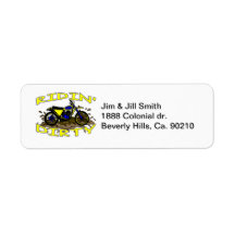 Ridin Dirty Dirt Bike In Mud Return Address Label