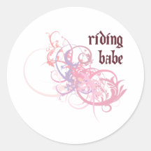 Riding Babe Stickers
