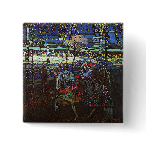 Riding Couple, Wassily Kandinsky 1907 Buttons
