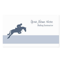 Riding instructor business card