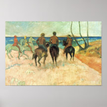 Riding On The Beach By Gauguin Paul (Best Quality) Posters