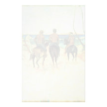 Riding On The Beach By Gauguin Paul (Best Quality) Stationery Design