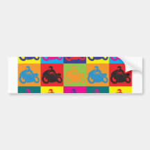 Riding Pop Art Bumper Stickers