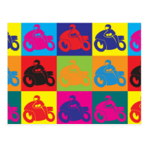 Riding Pop Art Post Card