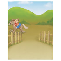 riding rocking little cowboy boy personalized flyer