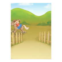 riding rocking little cowboy boy invitation