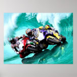 Riding the waves Poster posters