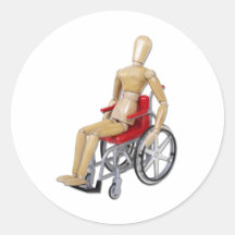 RidingRedWheelchair Stickers