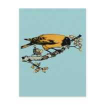 Rielaboration of Yellow Vintage Bird Illustration