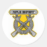 Rife Expert USMC Black Round Stickers