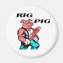 Rig Pig Refrigerator Magnets