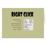 Right Click Greeting Cards