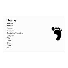 Right Foot Print Business Card