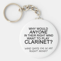 Right Mind Clarinet Keychain