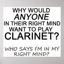 Right Mind Clarinet Print