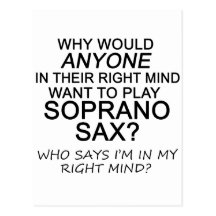 Right Mind Soprano Sax Postcards