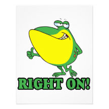 right on thumbs up froggy personalized invitation