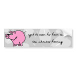 Right to roam for farm animals bumper stickers