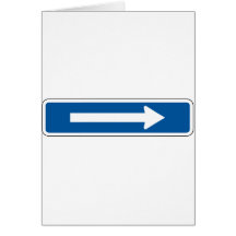 Right Traffic Street Sign Cards