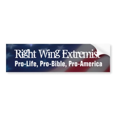 Right Wing Extremist Bumper Sticker, Pro America by cutencomfy