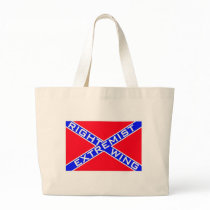 right wing extremist right-wing confederate canvas bag
