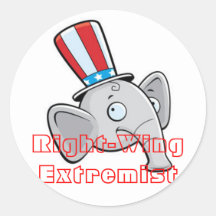 Right-Wing Extremist Round Sticker