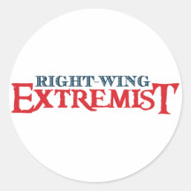 Right-Wing Extremist Round Stickers