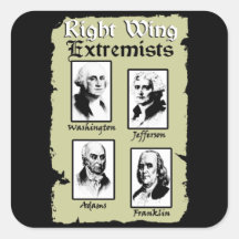 Right Wing Extremists Square Stickers