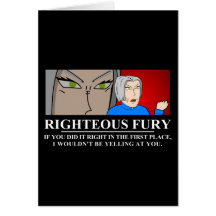 Righteous Fury Demotivator Card
